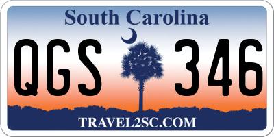 SC license plate QGS346