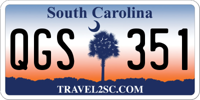 SC license plate QGS351