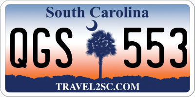 SC license plate QGS553