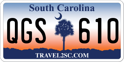 SC license plate QGS610