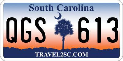 SC license plate QGS613