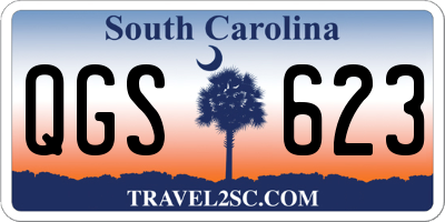 SC license plate QGS623