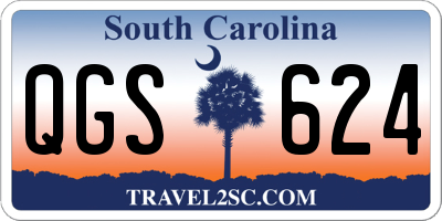 SC license plate QGS624