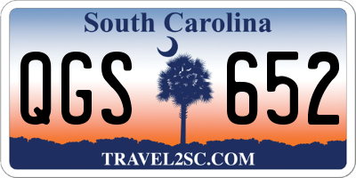 SC license plate QGS652