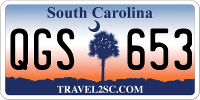SC license plate QGS653