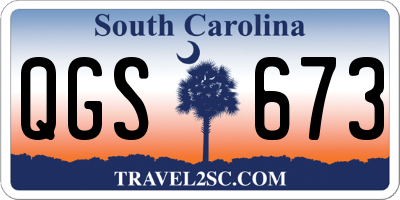 SC license plate QGS673
