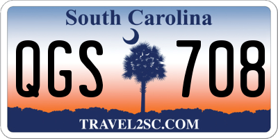 SC license plate QGS708