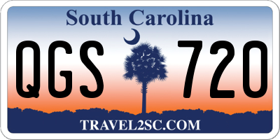 SC license plate QGS720