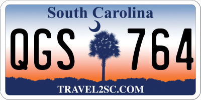 SC license plate QGS764