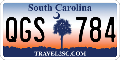 SC license plate QGS784