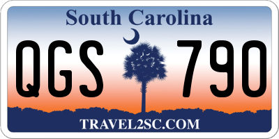 SC license plate QGS790