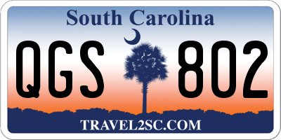 SC license plate QGS802