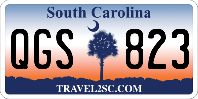 SC license plate QGS823