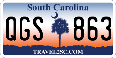 SC license plate QGS863