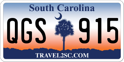 SC license plate QGS915