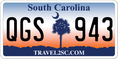 SC license plate QGS943