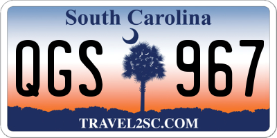 SC license plate QGS967