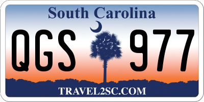 SC license plate QGS977