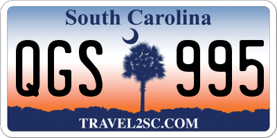 SC license plate QGS995