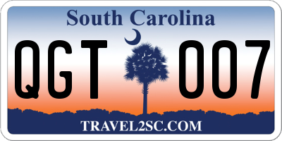 SC license plate QGT007