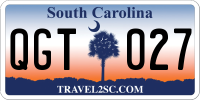 SC license plate QGT027
