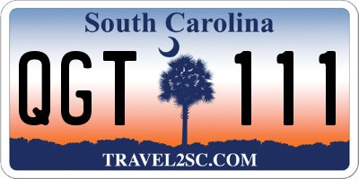 SC license plate QGT111