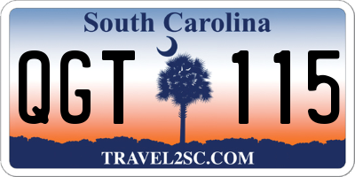 SC license plate QGT115