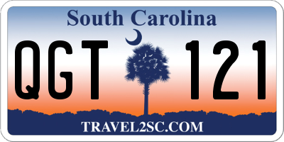 SC license plate QGT121