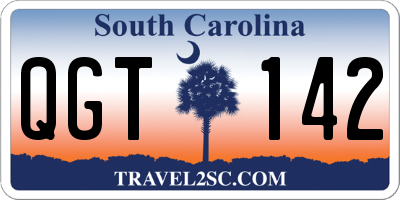 SC license plate QGT142