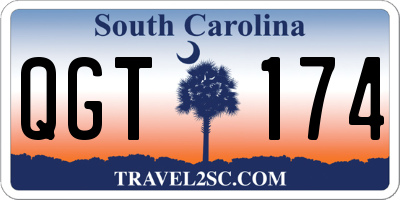 SC license plate QGT174