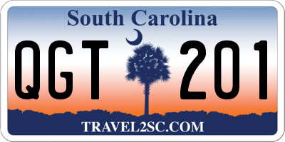 SC license plate QGT201
