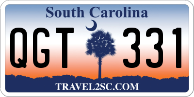 SC license plate QGT331
