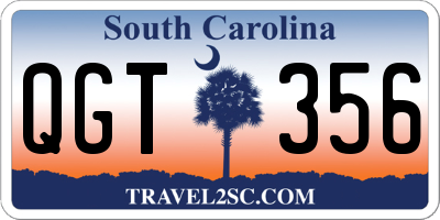 SC license plate QGT356