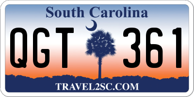 SC license plate QGT361