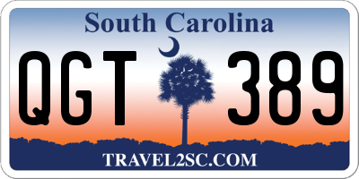 SC license plate QGT389