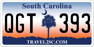 SC license plate QGT393
