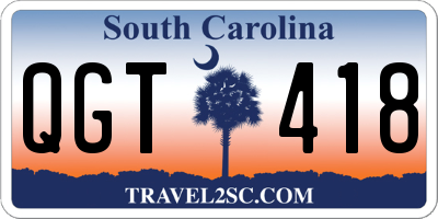 SC license plate QGT418
