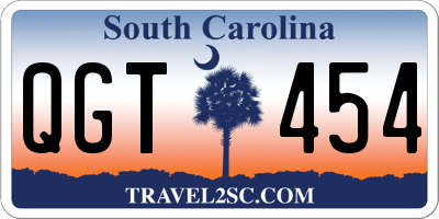 SC license plate QGT454