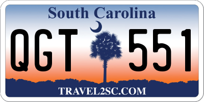 SC license plate QGT551