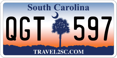 SC license plate QGT597