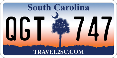 SC license plate QGT747