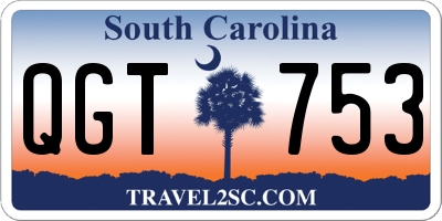 SC license plate QGT753