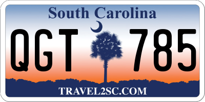 SC license plate QGT785