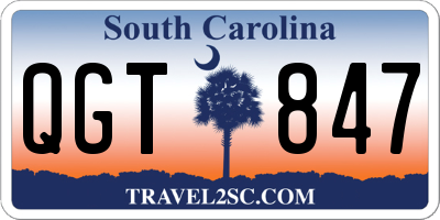 SC license plate QGT847