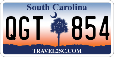 SC license plate QGT854