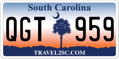 SC license plate QGT959