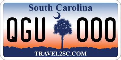 SC license plate QGU000