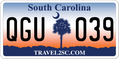 SC license plate QGU039