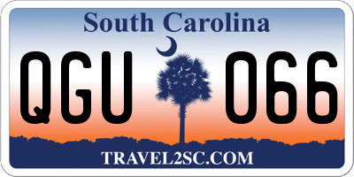 SC license plate QGU066