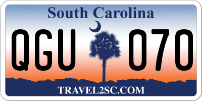 SC license plate QGU070